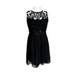 Trixxi Black Homecoming Dress - Sparkle Lace Top size M